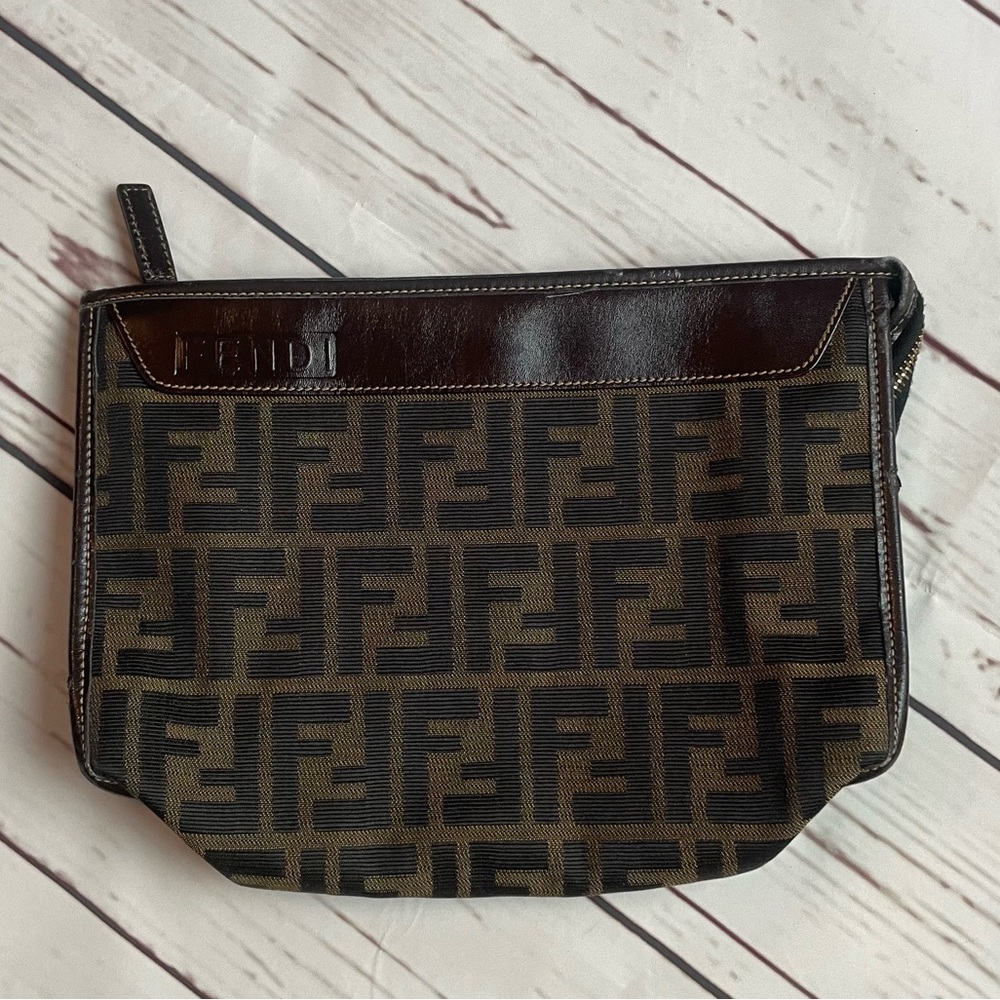 Fendi Zucca Clutch Toiletry Bag